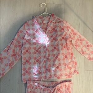 Pink&white Carol Hockman flannel Pajama Set xl